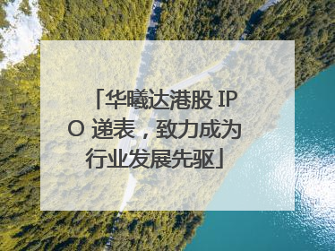 华曦达港股 IPO 递表，致力成为行业发展先驱