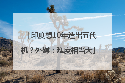 印度想10年造出五代机？外媒：难度相当大