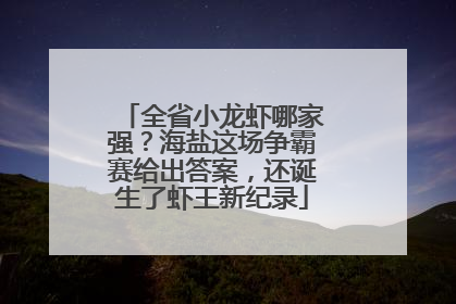 全省小龙虾哪家强？海盐这场争霸赛给出答案，还诞生了虾王新纪录