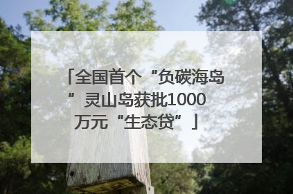 全国首个“负碳海岛”灵山岛获批1000万元“生态贷”