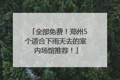 全部免费！郑州5个适合下雨天去的室内场馆推荐！