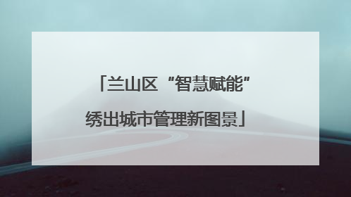 兰山区“智慧赋能”绣出城市管理新图景