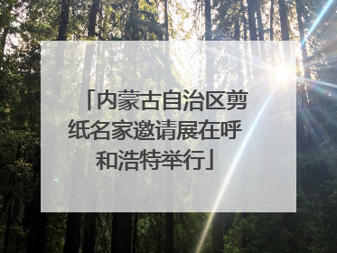 内蒙古自治区剪纸名家邀请展在呼和浩特举行