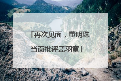 再次见面，董明珠当面批评孟羽童
