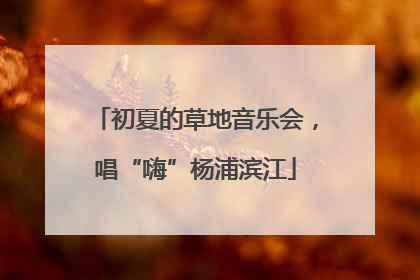初夏的草地音乐会，唱“嗨”杨浦滨江