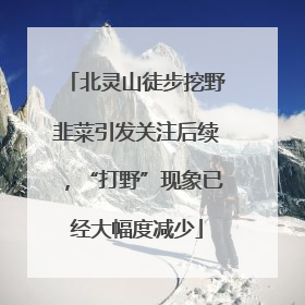 北灵山徒步挖野韭菜引发关注后续，“打野”现象已经大幅度减少