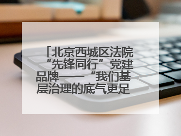 北京西城区法院“先锋同行”党建品牌——“我们基层治理的底气更足了！”