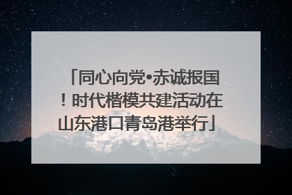 同心向党•赤诚报国！时代楷模共建活动在山东港口青岛港举行