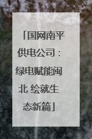 国网南平供电公司：绿电赋能闽北 绘就生态新篇