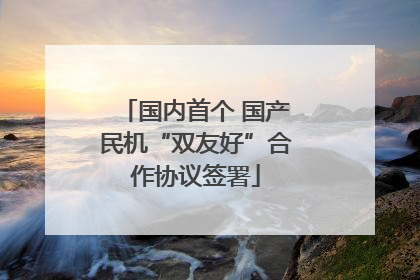国内首个 国产民机“双友好”合作协议签署