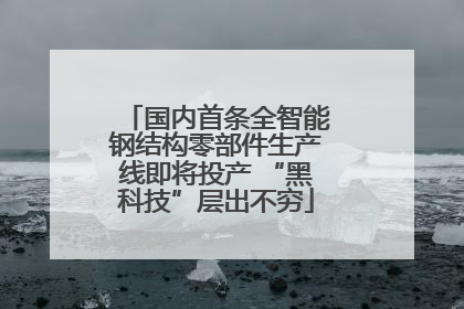 国内首条全智能钢结构零部件生产线即将投产 “黑科技”层出不穷