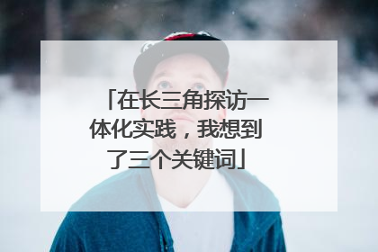 在长三角探访一体化实践，我想到了三个关键词
