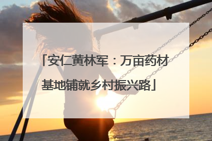 安仁黄林军：万亩药材基地铺就乡村振兴路