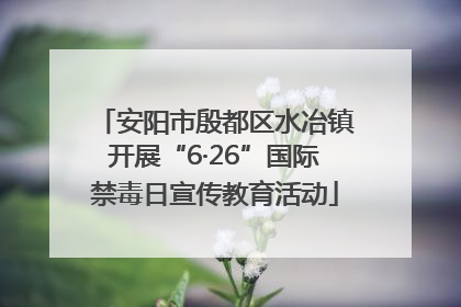 安阳市殷都区水冶镇开展“6·26”国际禁毒日宣传教育活动