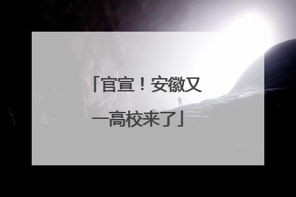 官宣！安徽又一高校来了