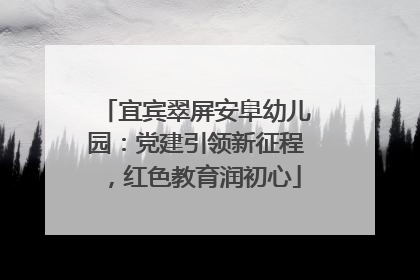 宜宾翠屏安阜幼儿园：党建引领新征程，红色教育润初心