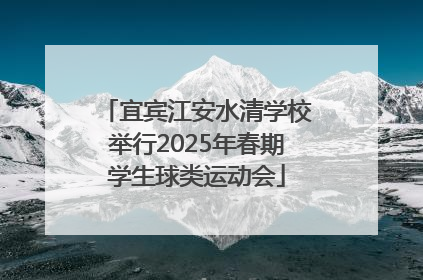 宜宾江安水清学校举行2025年春期学生球类运动会
