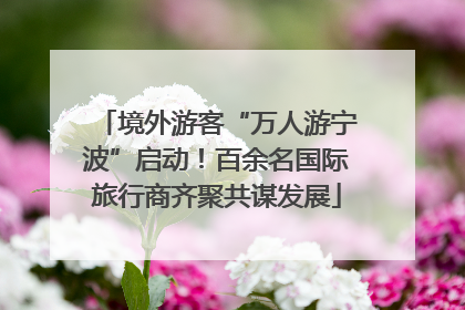 境外游客“万人游宁波”启动！百余名国际旅行商齐聚共谋发展