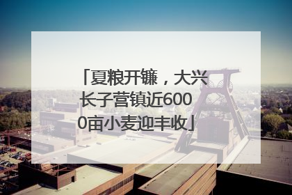 夏粮开镰，大兴长子营镇近6000亩小麦迎丰收