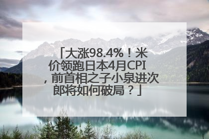 大涨98.4%！米价领跑日本4月CPI，前首相之子小泉进次郎将如何破局？