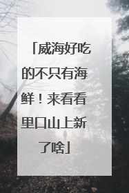威海好吃的不只有海鲜！来看看里口山上新了啥