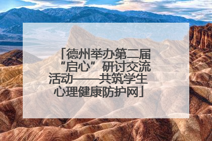 德州举办第二届“启心”研讨交流活动——共筑学生心理健康防护网