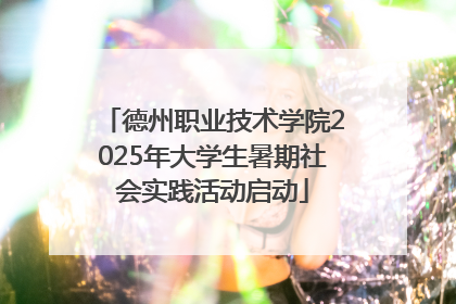 德州职业技术学院2025年大学生暑期社会实践活动启动