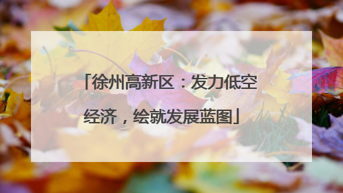 徐州高新区：发力低空经济，绘就发展蓝图