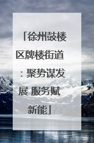 徐州鼓楼区牌楼街道：聚势谋发展 服务赋新能