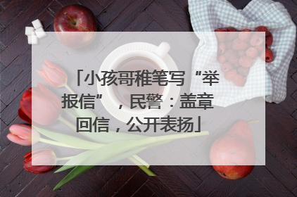 小孩哥稚笔写“举报信”，民警：盖章回信，公开表扬