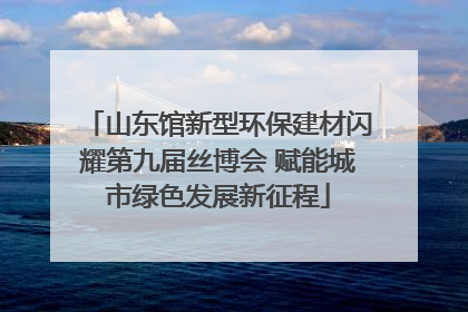 山东馆新型环保建材闪耀第九届丝博会 赋能城市绿色发展新征程
