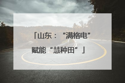 山东：“满格电”赋能“慧种田”