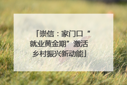崇信：家门口“就业黄金期”激活乡村振兴新动能