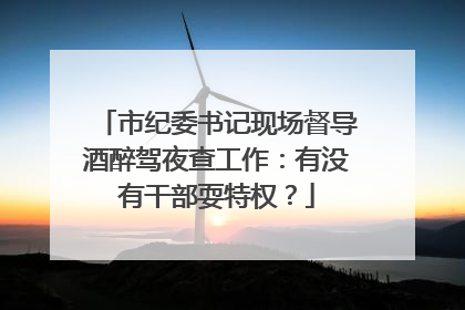 市纪委书记现场督导酒醉驾夜查工作：有没有干部耍特权？