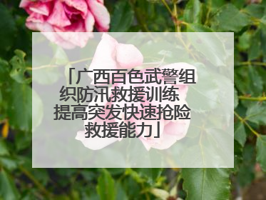 广西百色武警组织防汛救援训练 提高突发快速抢险救援能力
