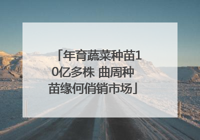 年育蔬菜种苗10亿多株 曲周种苗缘何俏销市场