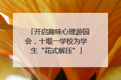 开启趣味心理游园会，十堰一学校为学生“花式解压”