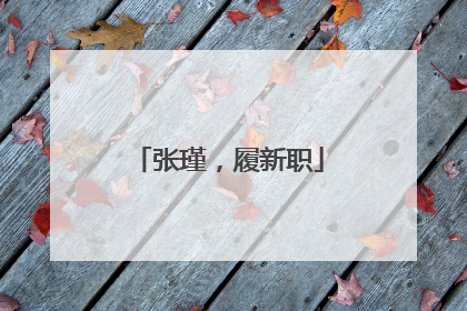 张瑾，履新职
