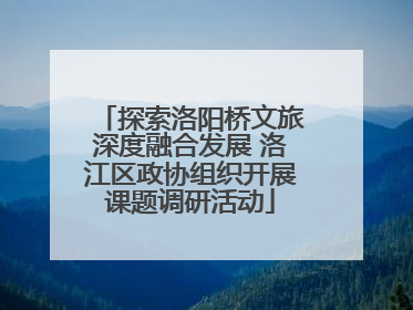 探索洛阳桥文旅深度融合发展 洛江区政协组织开展课题调研活动