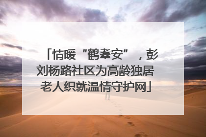 情暖“鹤耋安”，彭刘杨路社区为高龄独居老人织就温情守护网