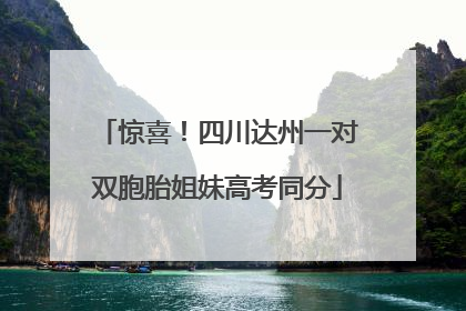 惊喜！四川达州一对双胞胎姐妹高考同分