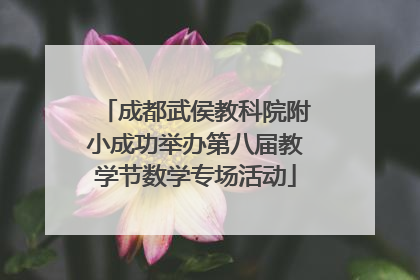 成都武侯教科院附小成功举办第八届教学节数学专场活动