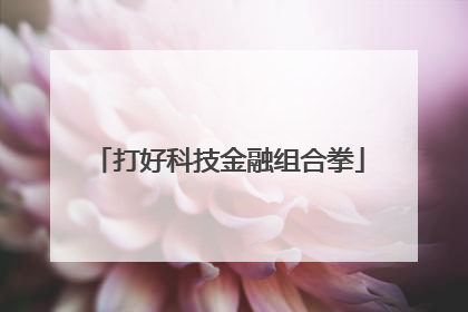 打好科技金融组合拳