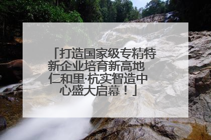 打造国家级专精特新企业培育新高地 仁和里·杭实智造中心盛大启幕！