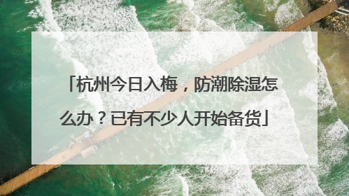 杭州今日入梅，防潮除湿怎么办？已有不少人开始备货