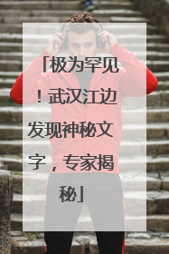 极为罕见！武汉江边发现神秘文字，专家揭秘