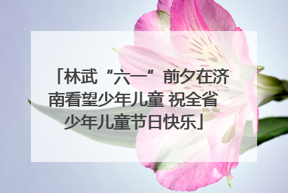 林武“六一”前夕在济南看望少年儿童 祝全省少年儿童节日快乐