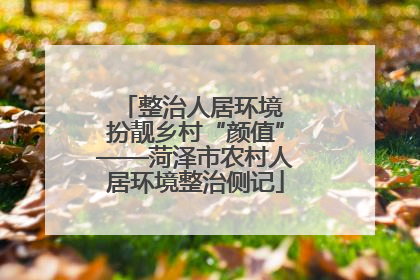 整治人居环境 扮靓乡村“颜值”——菏泽市农村人居环境整治侧记