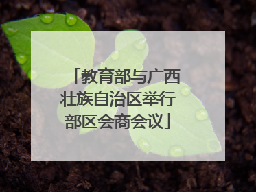 教育部与广西壮族自治区举行部区会商会议