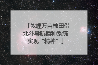 敦煌万亩棉田借北斗导航播种系统实现“精种”